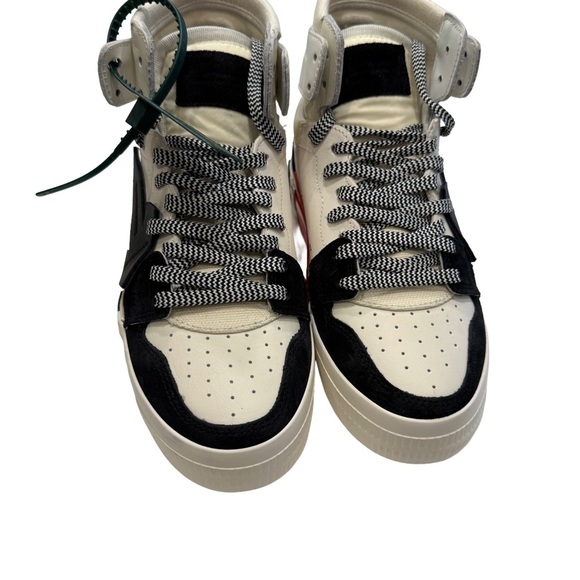 Off-White Vulcanized High Top Floating Arrow iWhite/Black/Red Size US M5/W7 EU38 - Picture 4 of 14